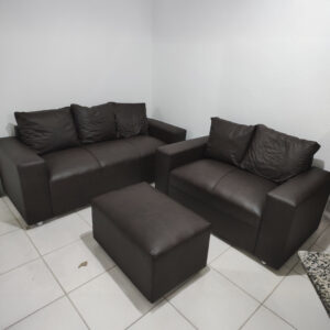 SOFA 3E2 LUGARES COURO SINTÉTICO
