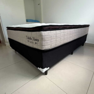 Conjunto Base Box + Colchão Memory HP Molas Ensacadas com Viscoelástico